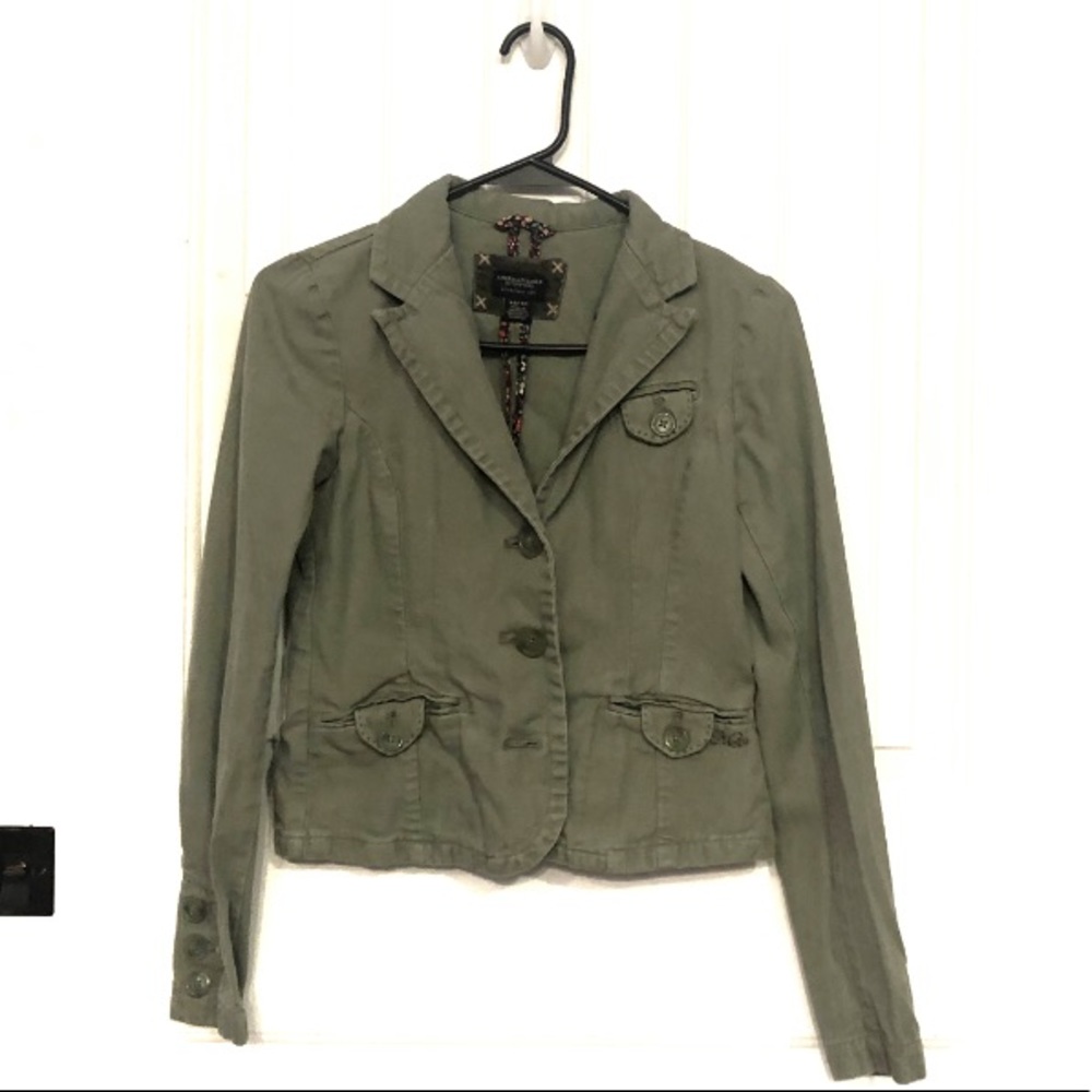 5/$20 Green Button Down American Eagle Blazer